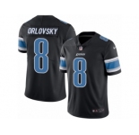 Men's Nike Detroit Lions #8 Dan Orlovsky Limited Black Rush NFL Jersey