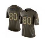 Men's Nike Detroit Lions #80 Michael Roberts Limited Green Salute to Service NFL Jersey