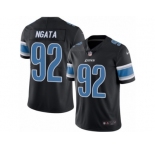Men's Nike Detroit Lions #92 Haloti Ngata Limited Black Rush NFL Jersey