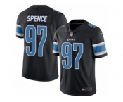 Men's Nike Detroit Lions #97 Akeem Spence Limited Black Rush NFL Jersey