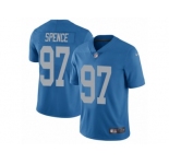 Men's Nike Detroit Lions #97 Akeem Spence Vapor Untouchable Limited Blue Alternate NFL Jersey