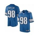 Men's Nike Detroit Lions #98 Devin Taylor Limited Light Blue Team Color NFL Jersey