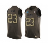 Nike Detroit Lions #23 Darius Slay Green Men's Stitched NFL Limited Salute To Service Tank Top Jersey
