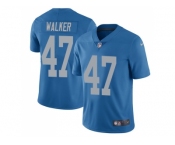 Nike Detroit Lions #47 Tracy Walker Blue Throwback Men Stitched NFL Vapor Untouchable Limited Jersey