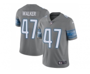 Nike Detroit Lions #47 Tracy Walker Gray Men Stitched NFL Limited Rush Jersey