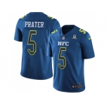 Nike Detroit Lions #5 Matt Prater Navy Men's Stitched NFL Limited NFC 2017 Pro Bowl Jersey