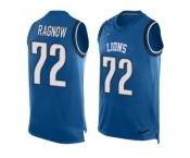 Nike Detroit Lions #72 Frank Ragnow Men Player Name & Number Tank Top Blue Limited NFL Jersey