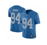 Nike Detroit Lions #94 Ziggy Ansah Blue Throwback Men's Stitched NFL Limited Jersey