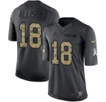 Nike Lions #18 Geronimo Allison Black Men's Stitched NFL Limited 2016 Salute to Service Jersey