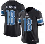 Nike Lions #18 Geronimo Allison Black Men's Stitched NFL Limited Rush Jersey
