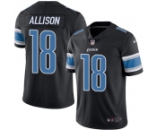 Nike Lions #18 Geronimo Allison Black Men's Stitched NFL Limited Rush Jersey