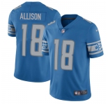 Nike Lions #18 Geronimo Allison Blue Team Color Men's Stitched NFL Vapor Untouchable Limited Jersey