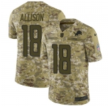 Nike Lions #18 Geronimo Allison Camo Men's Stitched NFL Limited 2018 Salute To Service Jersey