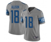 Nike Lions #18 Geronimo Allison Gray Men's Stitched NFL Limited Inverted Legend Jersey