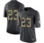Nike Lions #23 Desmond Trufant Black Men's Stitched NFL Limited 2016 Salute to Service Jersey