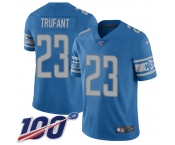 Nike Lions #23 Desmond Trufant Blue Team Color Men's Stitched NFL 100th Season Vapor Untouchable Limited Jersey