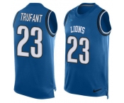 Nike Lions #23 Desmond Trufant Blue Team Color Men's Stitched NFL Limited Tank Top Jersey