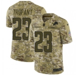 Nike Lions #23 Desmond Trufant Camo Men's Stitched NFL Limited 2018 Salute To Service Jersey
