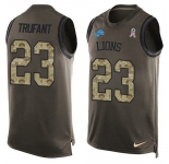 Nike Lions #23 Desmond Trufant Green Men's Stitched NFL Limited Salute To Service Tank Top Jersey