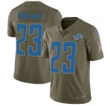 Nike Lions #23 Desmond Trufant Olive Men's Stitched NFL Limited 2017 Salute To Service Jersey