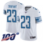 Nike Lions #23 Desmond Trufant White Men's Stitched NFL 100th Season Vapor Untouchable Limited Jersey