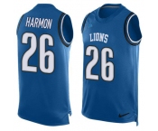 Nike Lions #26 Duron Harmon Blue Team Color Men's Stitched NFL Limited Tank Top Jersey