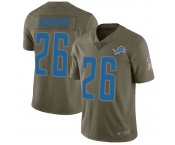 Nike Lions #26 Duron Harmon Olive Men's Stitched NFL Limited 2017 Salute To Service Jersey