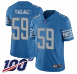 Nike Lions #59 Reggie Ragland Blue Team Color Men's Stitched NFL 100th Season Vapor Untouchable Limited Jersey