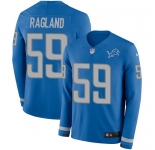 Nike Lions #59 Reggie Ragland Blue Team Color Men's Stitched NFL Limited Therma Long Sleeve Jersey