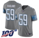 Nike Lions #59 Reggie Ragland Gray Men's Stitched NFL Limited Rush 100th Season Jersey