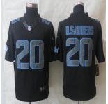 nike nfl jerseys detroit lions #20 b.sanders black[nike impact limited]