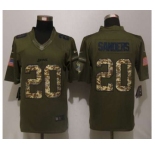 nike nfl jerseys detroit lions #20 sanders army green[nike Limited Salute To Service]