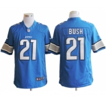 nike nfl jerseys detroit lions #21 bush blue[nike limited]
