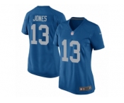 Women Nike Detroit Lions #13 T.J. Jones Game Blue Alternate NFL Jersey