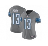 Women Nike Detroit Lions #13 T.J. Jones Limited Steel Rush Vapor Untouchable NFL Jersey