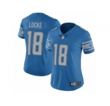 Women Nike Detroit Lions #18 Jeff Locke Blue Team Color Vapor Untouchable Limited Player NFL Jersey