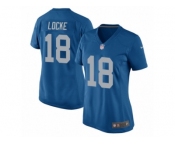 Women Nike Detroit Lions #18 Jeff Locke Game Blue Alternate NFL Jersey