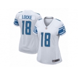 Women Nike Detroit Lions #18 Jeff Locke Game White NFL Jersey