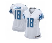 Women Nike Detroit Lions #18 Jeff Locke Game White NFL Jersey