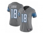 Women Nike Detroit Lions #18 Jeff Locke Limited Steel Rush Vapor Untouchable NFL Jersey
