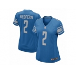 Women Nike Detroit Lions #2 Kasey Redfern Game Blue Team Color NFL Jersey