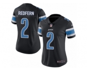 Women Nike Detroit Lions #2 Kasey Redfern Limited Black Rush Vapor Untouchable NFL Jersey