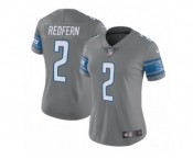 Women Nike Detroit Lions #2 Kasey Redfern Limited Steel Rush Vapor Untouchable NFL Jersey