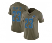 Women Nike Detroit Lions #23 Darius Slay Jr Olive Stitched NFL Limited 2017 Salute to Service Jersey