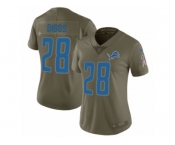 Women Nike Detroit Lions #28 Quandre Diggs Limited Olive 2017 Salute to Service NFL Jersey