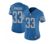 Women Nike Detroit Lions #33 Kerryon Johnson Light Blue Team Color Stitched NFL Vapor Untouchable Limited Jersey