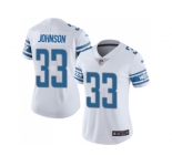 Women Nike Detroit Lions #33 Kerryon Johnson White Stitched NFL Vapor Untouchable Limited Jersey