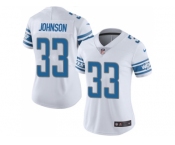 Women Nike Detroit Lions #33 Kerryon Johnson White Stitched NFL Vapor Untouchable Limited Jersey