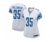 Women Nike Detroit Lions #35 Miles Killebrew Game White NFL Jersey