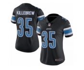 Women Nike Detroit Lions #35 Miles Killebrew Limited Black Rush Vapor Untouchable NFL Jersey